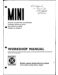Mini Cooper Workshop Manual